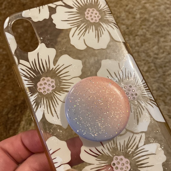 🌟KATE SPADE ♠️ I-Phone PHONE CASE WITH POP SOCKET - Picture 3 of 4